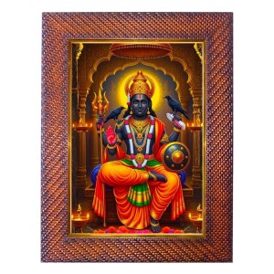 Maa Dhanlaskmi Photo Frame 19X23 Inch Religious Wall & Table Decor Frame | Maa Dhanlaskmi Spiritual Photo Frame For Home, Temple & Office | Decorative Hindu God & Goddess Frame (Pack Of 1) (F18120