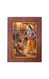 Lord Krishna Photo Frame Inch Religious Wall & Table Decor Frame | Lord Krishna Spiritual Photo Frame For Home, Temple & Office | Decorative Hindu God & Goddess Frame (Pack Of 1) (F18179)