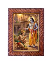 Lord Krishna Photo Frame 19X23 Inch Religious Wall & Table Decor Frame | Lord Krishna Spiritual Photo Frame For Home, Temple & Office | Decorative Hindu God & Goddess Frame (Pack Of 1) (F18179)