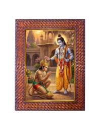 Lord Krishna Photo Frame 15X19 Inch Religious Wall & Table Decor Frame | Lord Krishna Spiritual Photo Frame For Home, Temple & Office | Decorative Hindu God & Goddess Frame (Pack Of 1) (F18179)