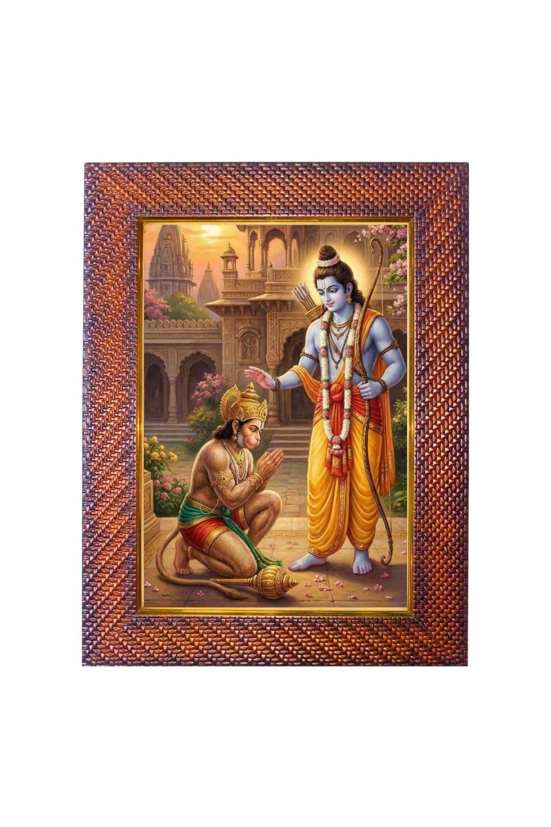 Lord Krishna Photo Frame Inch Religious Wall & Table Decor Frame | Lord Krishna Spiritual Photo Frame For Home, Temple & Office | Decorative Hindu God & Goddess Frame (Pack Of 1) (F18179)