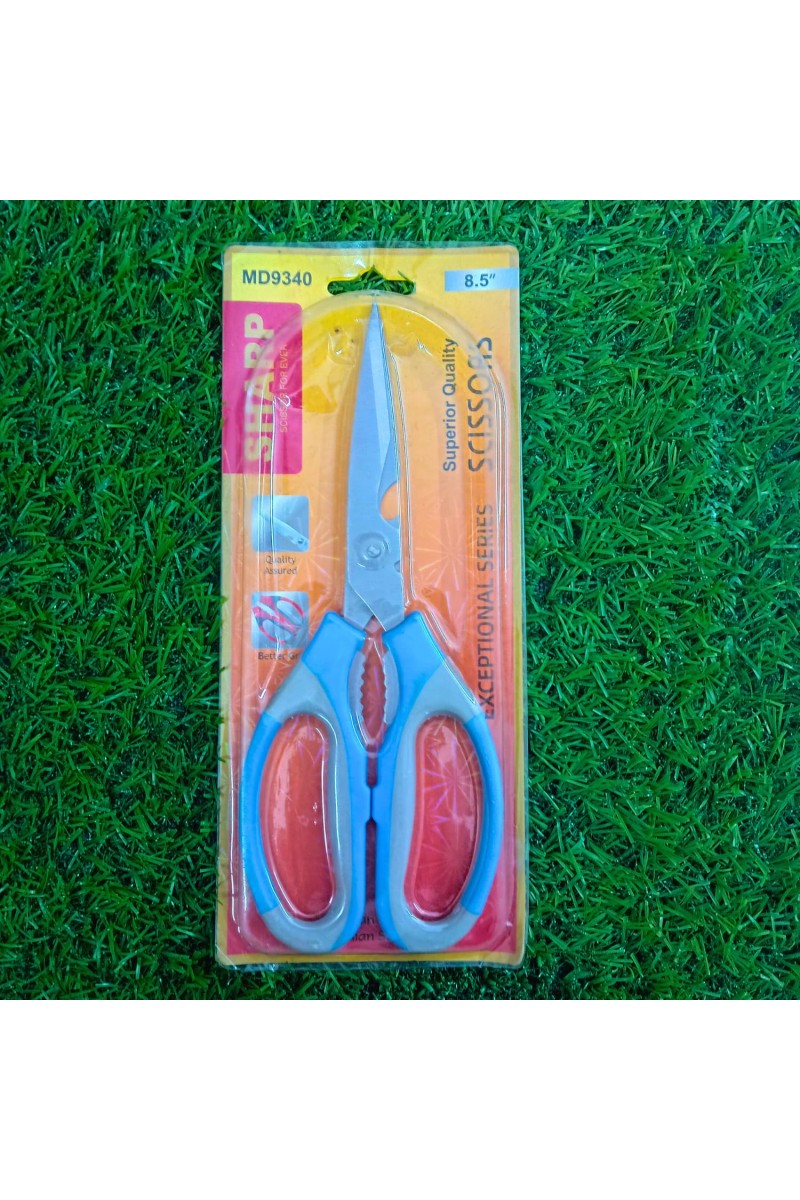 HI TECH Sales MD9340 Multi-Purpose Kitchen & Utility Scissors – 8.5” Stainless Steel Shears with Ergonomic Grip – Heavy Duty for Poultry, Herbs, Food Prep, Craft & Home Use