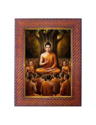 Gautama Budhha Photo Frame 19X23 Inch Religious Wall & Table Decor Frame | Gautama Budhha Spiritual Photo Frame For Home, Temple & Office (F18196X19X23)