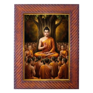 Gautama Budhha Photo Frame 19X23 Inch Religious Wall & Table Decor Frame | Gautama Budhha Spiritual Photo Frame For Home, Temple & Office (F18196X19X23)