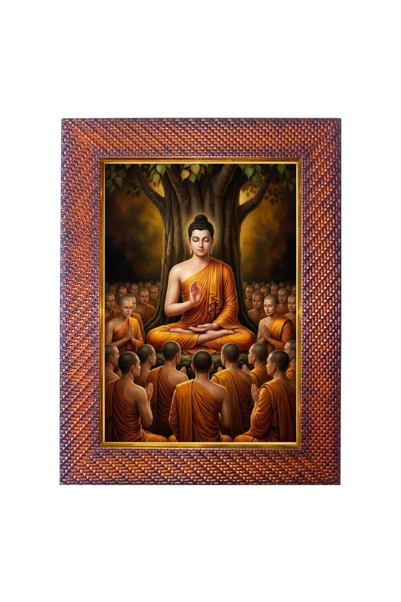 Gautama Budhha Photo Frame 13X17 Inch Religious Wall & Table Decor Frame | Gautama Budhha Spiritual Photo Frame For Home, Temple & Office (F18196X13X17)