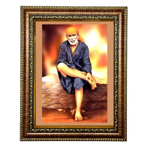 Hi Tech Sales Shirdi Sai Baba Photo Frame for wall/table, Study & living room, gifts (8 x 10)