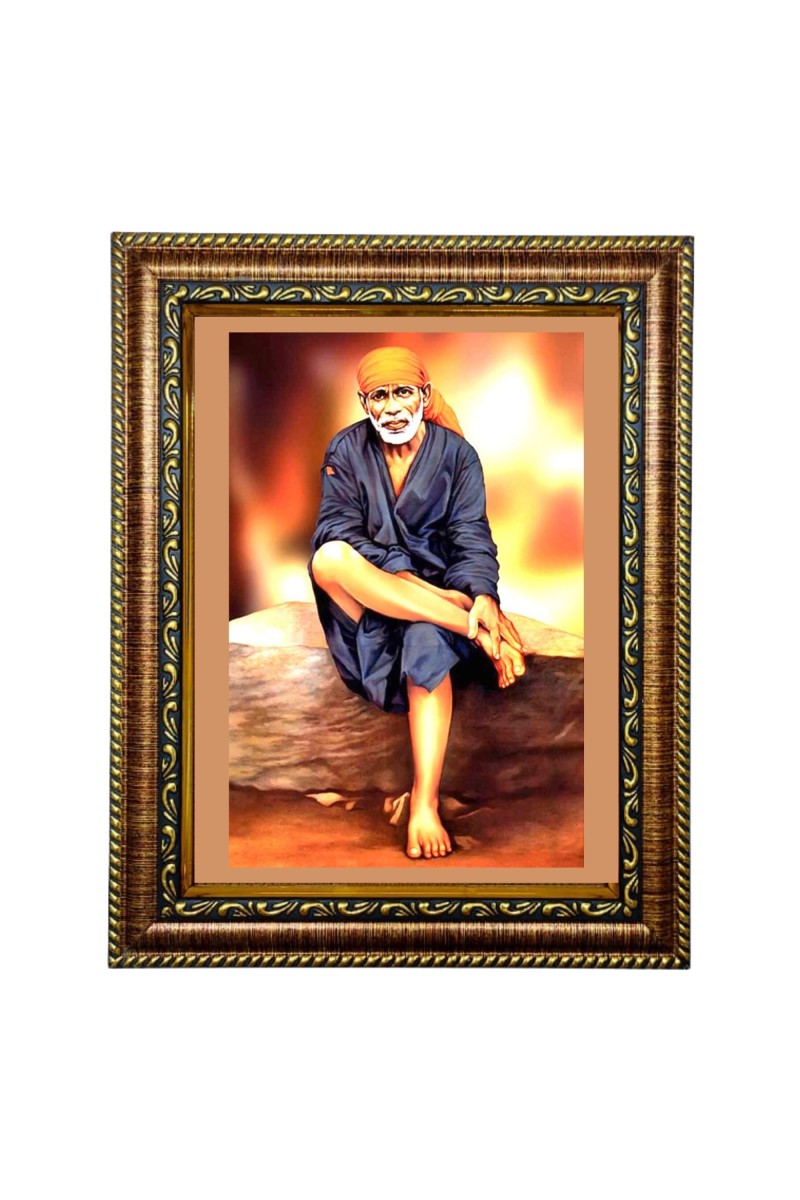 Hi Tech Sales Shirdi Sai Baba Photo Frame for wall/table, Study & living room, gifts (8 x 10)