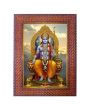 Lord Dattatraya Photo Frame 13X17 Inch Religious Wall & Table Decor Frame | Lord Dattatraya Spiritual Photo Frame For Home, Temple & Office | Decorative Hindu God & Goddess Frame (Pack Of 1) (F181