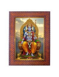 Lord Dattatraya Photo Frame Religious Wall & Table Decor Frame | Lord Dattatraya Spiritual Photo Frame For Home, Temple & Office | Decorative Hindu God & Goddess Frame (Pack Of 1) (F181