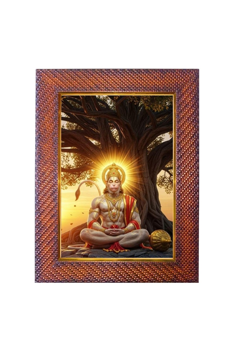 Lord Shani Photo Frame 19X23 Inch Religious Wall & Table Decor Frame | Lord Shani Spiritual Photo Frame For Home, Temple & Office | Decorative Hindu God & Goddess Frame (Pack Of 1) (F18230)