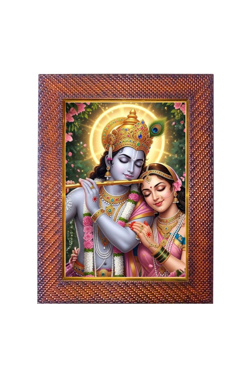 Lord Ganesha Photo Frame 17X21 Inch Religious Wall & Table Decor Frame | Lord Ganesha Spiritual Photo Frame For Home, Temple & Office | Decorative Hindu God & Goddess Frame (Pack Of 1) (F18072)