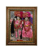 Hi Tech Sales SRI SRI RADHA GOVIND FINE ART Photo Frame for Office, Wall/Table, Study room & living room, gifts | PVC Frame & Front Face - Glass (12 X 10)