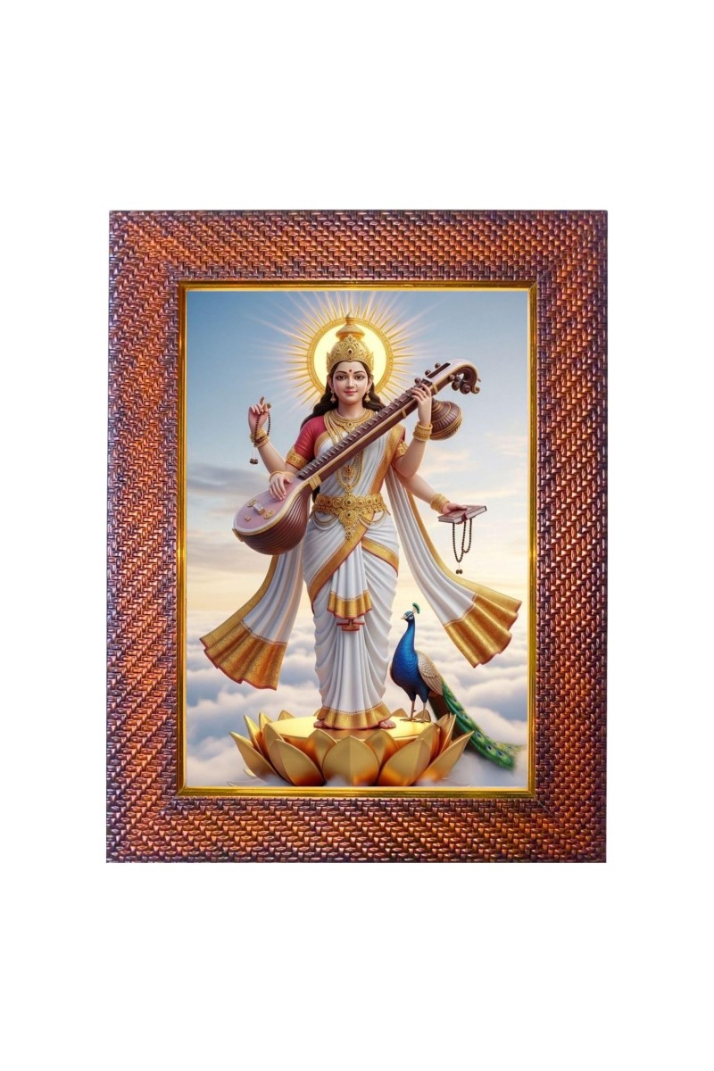 Mata Paravti Lord Ganesha Photo Frame 21X25 Inch Religious Wall & Table Decor Frame | Mata Paravti Lord Ganesha Spiritual Photo Frame For Home, Temple & Office (F18140X21X25)