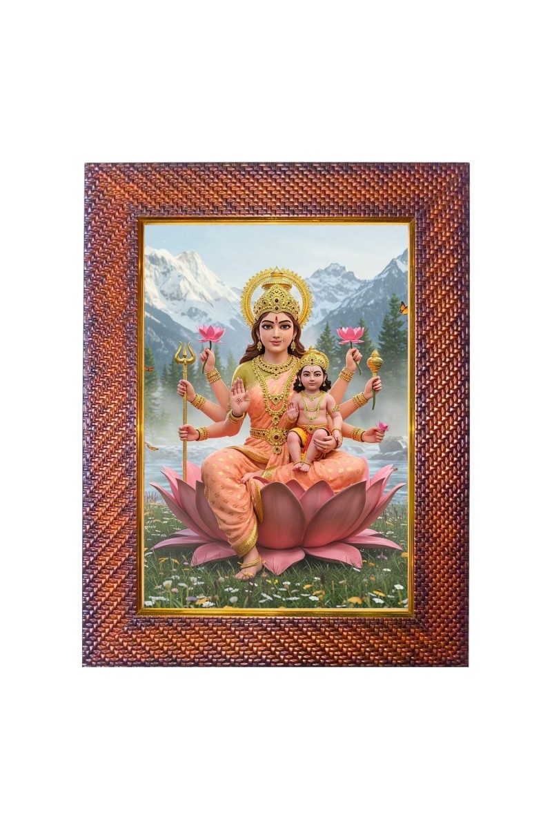 Morari Bapu Photo Frame 21X25 Inch Religious Wall & Table Decor Frame | Morari Bapu Spiritual Photo Frame For Home, Temple & Office | Decorative Hindu God & Goddess Frame (Pack Of 1) (F18394)