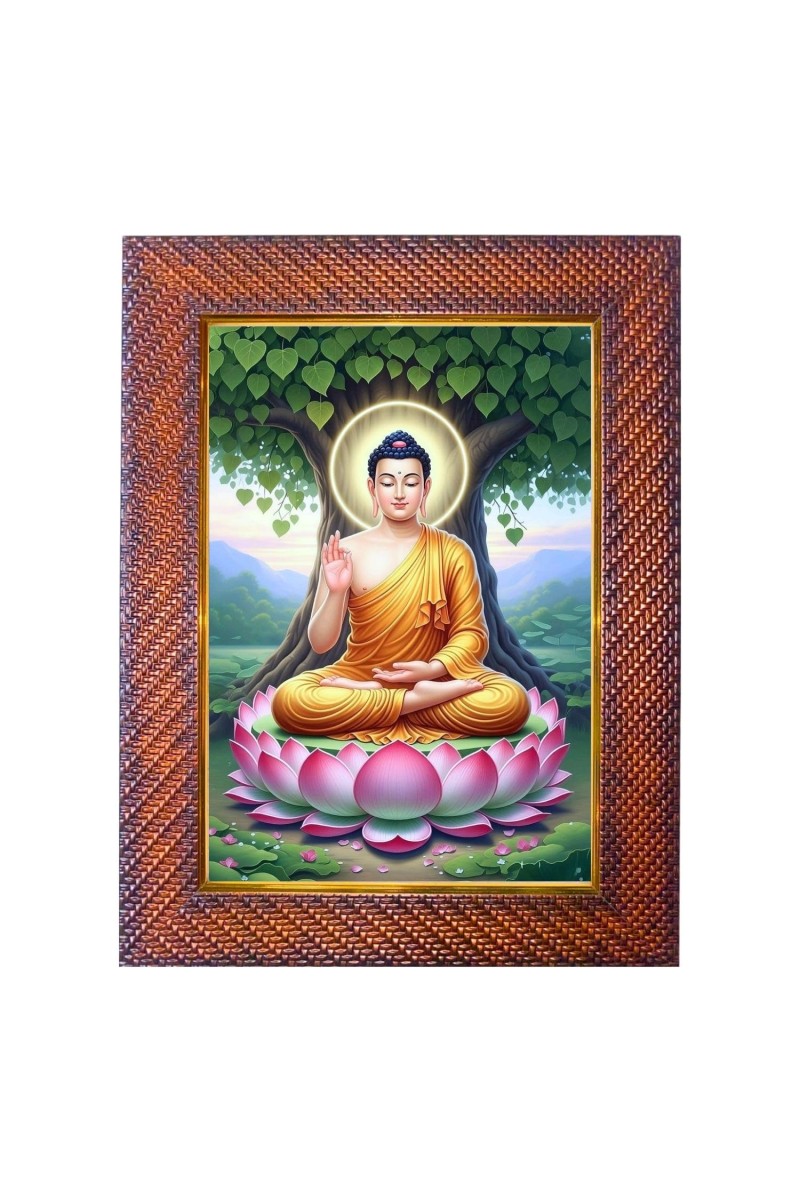 Lord Indra Photo Frame 17X21 Inch Religious Wall & Table Decor Frame | Lord Indra Spiritual Photo Frame For Home, Temple & Office | Decorative Hindu God & Goddess Frame (Pack Of 1) (F18202)