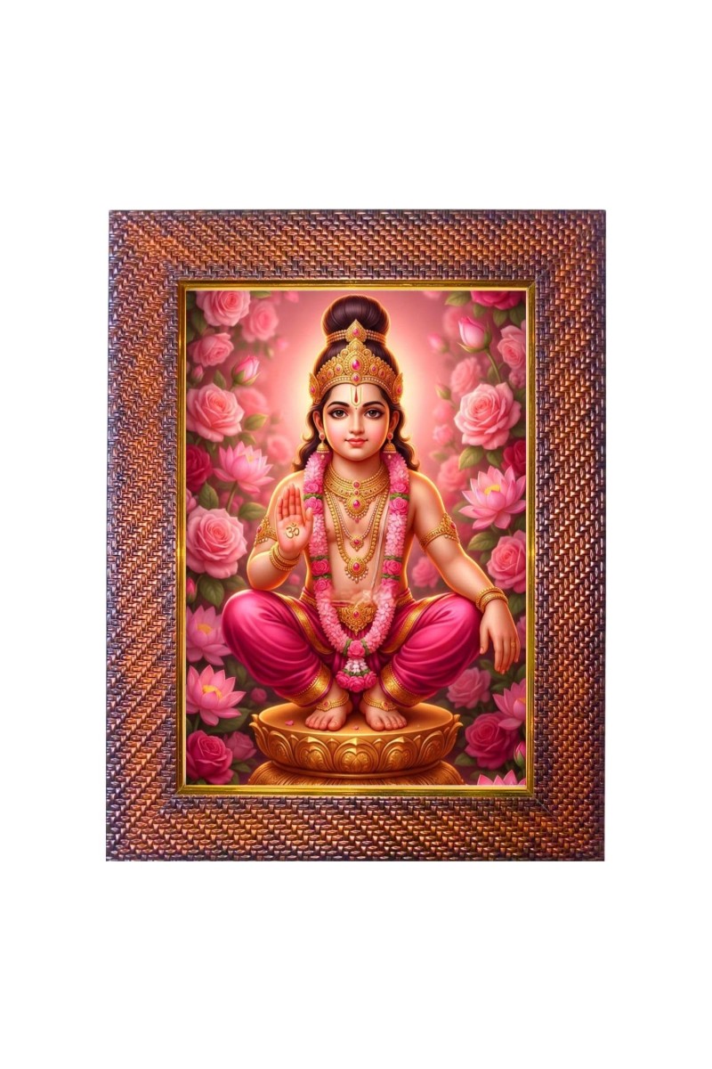 Lord Hanuman Photo Frame Religious Wall & Table Decor Frame | Lord Hanuman Spiritual Photo Frame For Home, Temple & Office | Decorative Hindu God & Goddess Frame (Pack Of 1) (F18218)