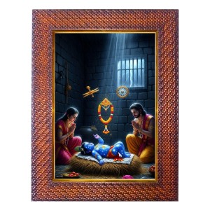 Guru Granth Sahib Photo Frame 19X23 Inch Religious Wall & Table Decor Frame | Guru Granth Sahib Spiritual Photo Frame For Home, Temple & Office | Decorative Hindu God & Goddess Frame (Pack Of 1) (