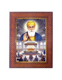 Guru Granth Sahib Ji Photo Frame Religious Wall & Table Decor Frame | Guru Granth Sahib Ji Spiritual Photo Frame For Home, Temple & Office | Decorative Hindu God & Goddess Frame (Pack