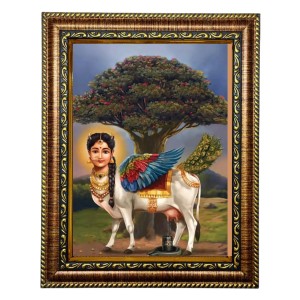Hi Tech Sales Kamdhenu Cow with Shivling Photo Frame for wall/table, Study & living room, gifts (10 x 12) Hi Tech Sales Kamdhenu Cow with Shivling Photo Frame for wall/table, Study & living room, gifts (10 x 12)