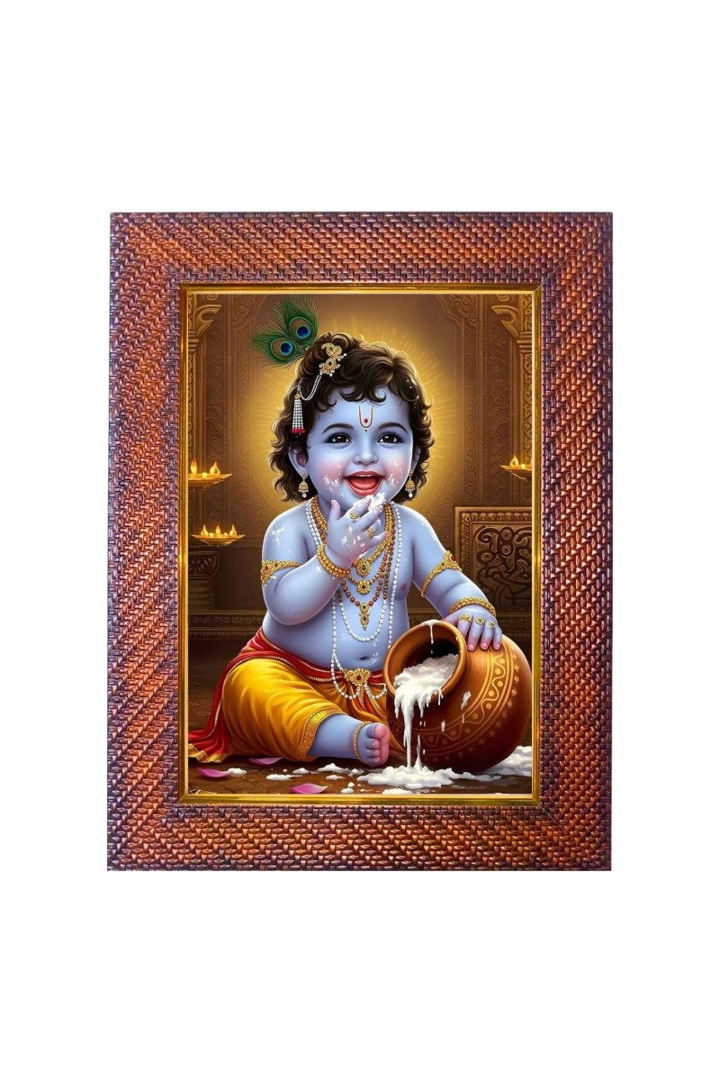 Lord Hanuman Photo Frame Religious Wall & Table Decor Frame | Lord Hanuman Spiritual Photo Frame For Home, Temple & Office | Decorative Hindu God & Goddess Frame (Pack Of 1) (F18092)