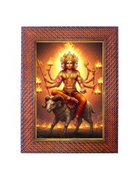 Lord Kubera Photo Frame 17X21 Inch Religious Wall & Table Decor Frame | Lord Kubera Spiritual Photo Frame For Home, Temple & Office | Decorative Hindu God & Goddess Frame (Pack Of 1) (F18363)