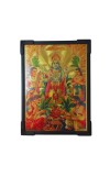 Hitech Sales Hindu God Lord Vishnu Gold Plated Wooden Laminated Photo Frame 5x7 Inch Decorative Frame for Home, Office, and Temple