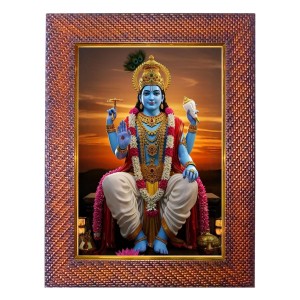 Lord Surya Dev Photo Frame 15X19 Inch Religious Wall & Table Decor Frame | Lord Surya Dev Spiritual Photo Frame For Home, Temple & Office | Decorative Hindu God & Goddess Frame (Pack Of 1) (F18112