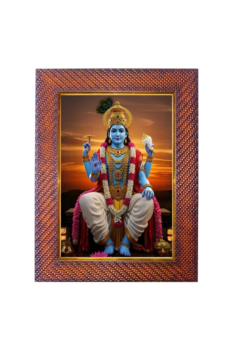 Lord Surya Dev Photo Frame 17X21 Inch Religious Wall & Table Decor Frame | Lord Surya Dev Spiritual Photo Frame For Home, Temple & Office | Decorative Hindu God & Goddess Frame (Pack Of 1) (F18112