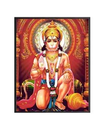 Hi Tech Sales SRI HANUMAN JI Multi colour Wood Laminated Photo Frame for wall/table, Study & living room, gifts,Puja,Divine Décor for Your Home (12x15 Inch)