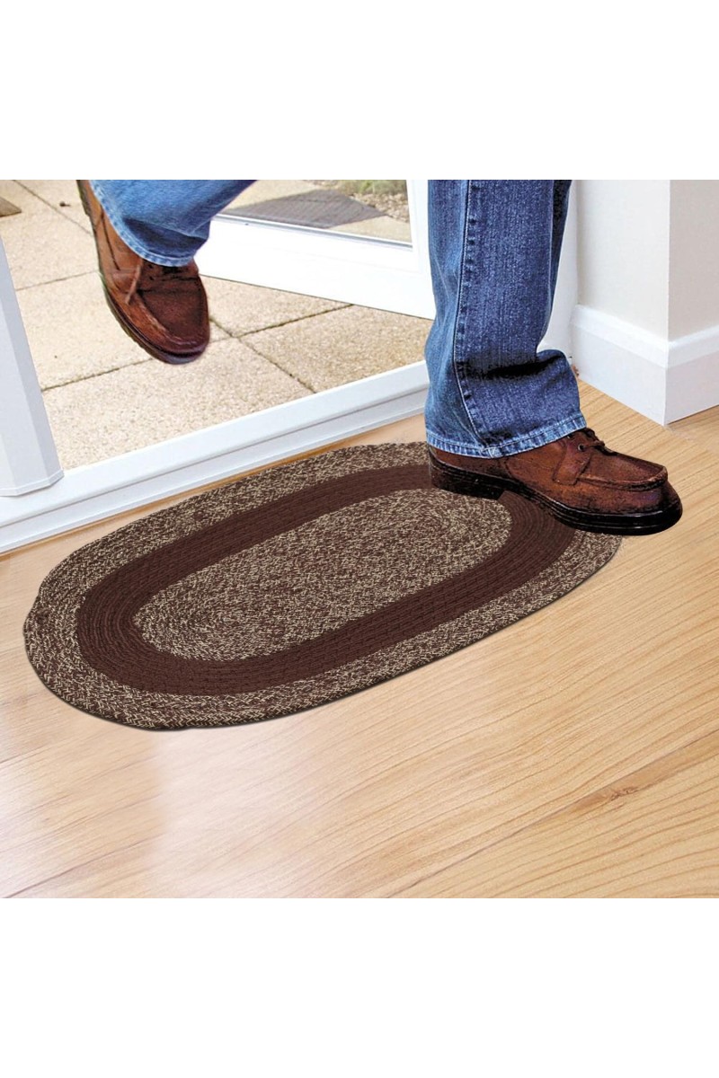 Home Beautiful Brown Cotton Door Mat
