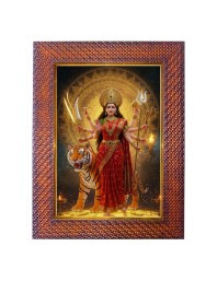 Maa Saraswati Photo Frame Religious Wall & Table Decor Frame | Maa Saraswati Spiritual Photo Frame For Home, Temple & Office | Decorative Hindu God & Goddess Frame (Pack Of 1) (F18130)