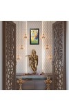 Hitech Sales Krishna with Peacock Religious Art Photo Frame – Acrylic Wall Decor for Home, Office & Temple (39.5 x 24.3 cm)