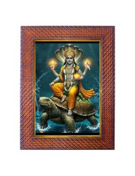 Maa Kali Photo Frame 15X19 Inch Religious Wall & Table Decor Frame | Maa Kali Spiritual Photo Frame For Home, Temple & Office | Decorative Hindu God & Goddess Frame (Pack Of 1) (F18379)