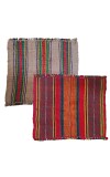 Hitech Sales Handmade Cotton Jute Aasan Mat for Pooja – Traditional Indian Prayer Mats with Multicolor Stripes – Recycled Fabric Woven Floor Mats for Meditation, Temple, or Home Use (2)