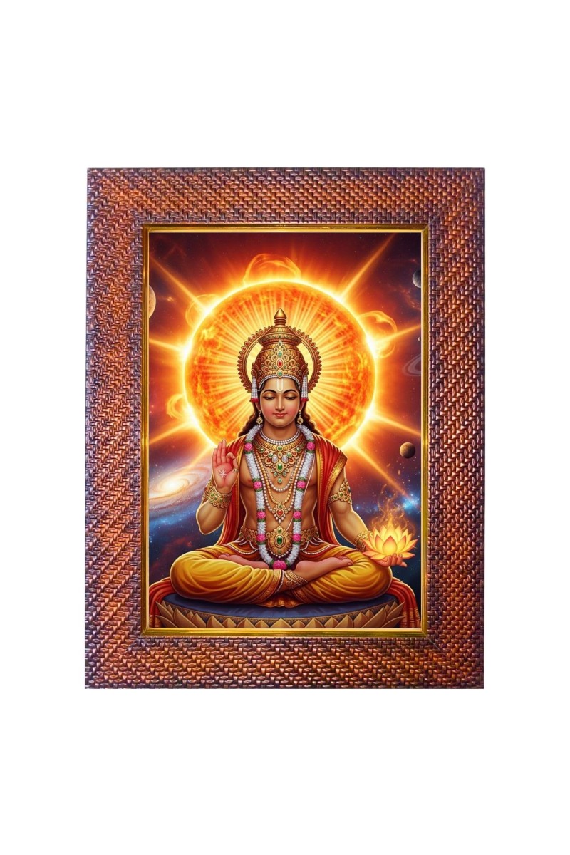 Mata Durga Photo Frame Religious Wall & Table Decor Frame | Mata Durga Spiritual Photo Frame For Home, Temple & Office | Decorative Hindu God & Goddess Frame (Pack Of 1) (F18122)