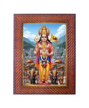 Lord Vishnu Photo Frame Religious Wall & Table Decor Frame | Lord Vishnu Spiritual Photo Frame For Home, Temple & Office | Decorative Hindu God & Goddess Frame (Pack Of 1) (F18376)