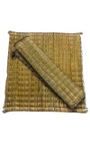 Handmade Grass Aasan Carpet Combo Set of 2 | Traditional Puja & Meditation Mat | Eco-Friendly Foldable Reed Chatai for Prayer, Yoga & Sitting | Durable Floor Mat