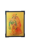 Hitech Sales Hindu God Krishna Goddess Radha Gold Plated Wooden Laminated Photo Frame 5x7 Inch Decorative Frame for Home, Office, and Temple