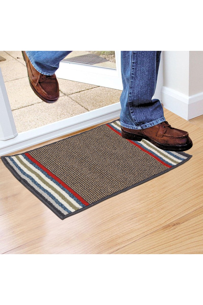 Home Beautiful Anti-Skid Grey Polypropylene Door Mat