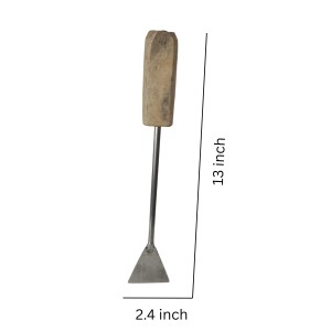 HI TECH Sales Wooden Handle Gardening Khurpi - Durable Hand Weeder for Soil Tilling, Weeding, and Digging,Comfortable Wooden Handle,Garden Tool for Vegetables, Flower Beds, and Lawn Care HI TECH Sales Wooden Handle Gardening Khurpi - Durable Hand Weeder for Soil Tilling, Weeding, and Digging,Comfortable Wooden Handle,Garden Tool for Vegetables, Flower Beds, and Lawn Care