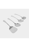 Stainless Steel Kitchen Tool Set, Set of 4, 8.6 in, 9 in, 1 0 in, 1Ladle, 2 Spoon, 1Turner