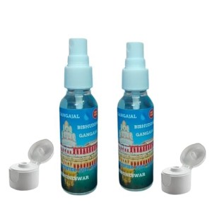 Gangajal Spray Bottle (set of 2) 50ml – 100% Pure Ganga Jal for Pooja & Religious Rituals | Holy Water for Mandir, & Spiritual Use | Easy Spray Bottle