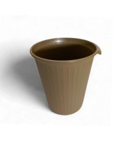 Plastic Garbage Dustbin | Multi-Purpose Waste Bin for Kitchen, Bathroom, and Office | Durable & Compact Design (Lite Brown)