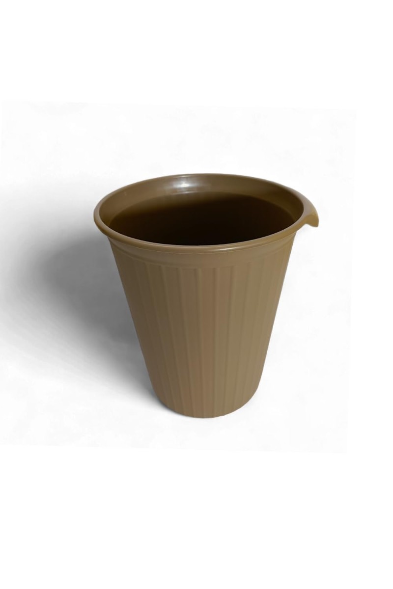 Plastic Garbage Dustbin | Multi-Purpose Waste Bin for Kitchen, Bathroom, and Office | Durable & Compact Design (Lite Brown)