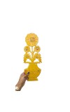 Wooden Flower Design Key Holder for Wall | Decorative Handcrafted Key Stand with Hooks for Home Entrance & Living Room (Flower Design)