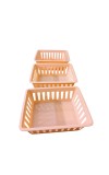 Basic Square Mini Bin Storage Trays, Small Organizing Bins, Plastic Storage Containers, Stackable Storage Bins, Home Office Organization, Multi-Purpose Storage Trays 3PK