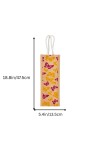 Jute Fabric Bottle Holder Bag | Printed Reusable Gift Bag with Sturdy Rope Handles | Lightweight & Durable Design