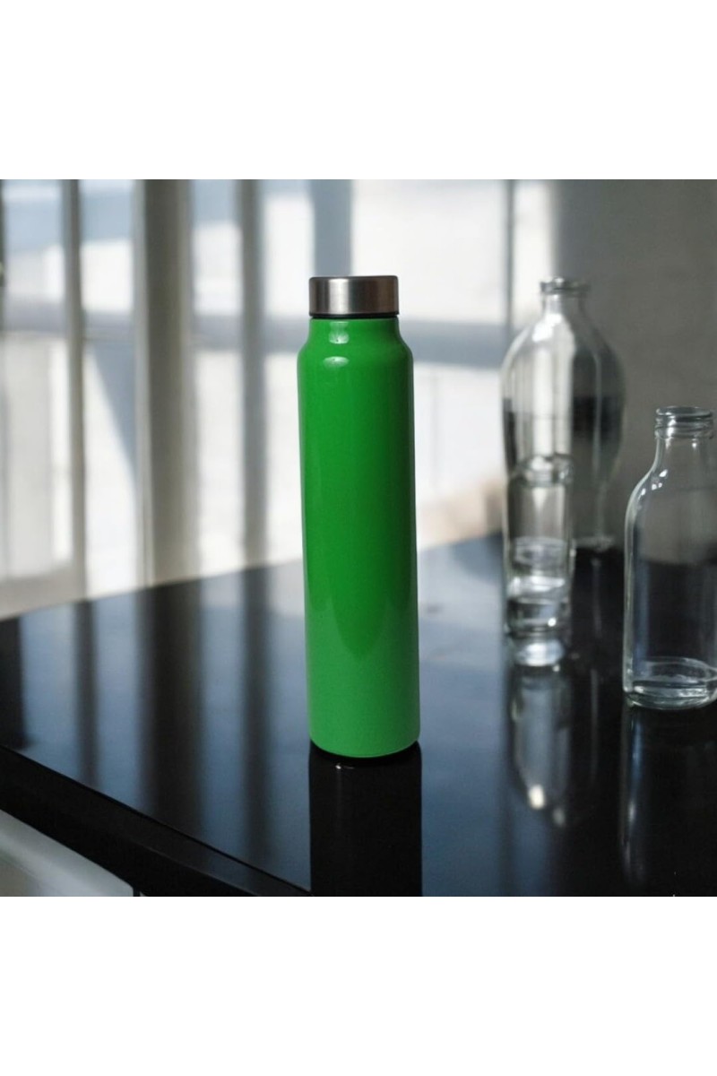 Stainless Steel Water Bottle 1000 ml | Leak-Proof & Durable | BPA-Free, Rust-Resistant, and Reusable for Travel, Gym, and Outdoor Use | Ideal for School, Sports, Office, and Hiking (Green)