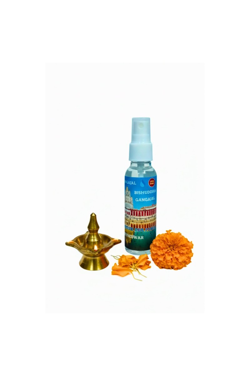 (Set of 2) Gangajal Spray Bottle – 100% Pure Ganga Jal for Pooja & Religious Rituals | Holy Water for Mandir, & Spiritual Use | Easy Spray Bottle (100 ml) (2)