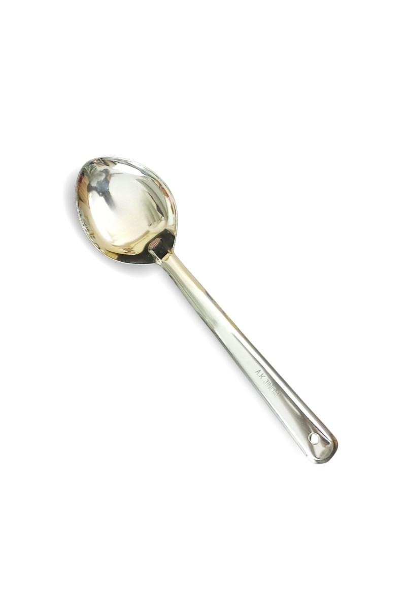 HiTechMart 11.5-Inch Stainless Steel Serving Spoon &ndash; Heavy-Duty Large Spoon for Cooking, Mixing & Serving &ndash; 2.7-Inch Wide Bowl &ndash; Sturdy Handle with Elegant Design &ndash; Ideal for Kitchen & Restaurant Use